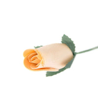 Wooden Closed Bud Rose #46 - Peach