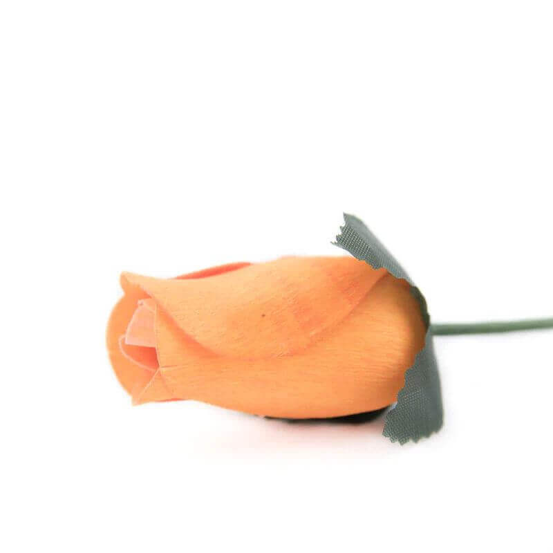 Wooden Closed Bud Rose #56 - Marigold